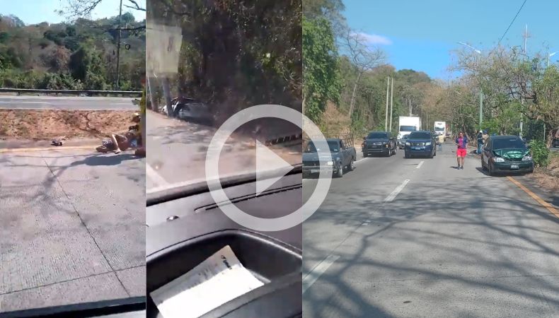Ahora | Triple accidente en la autopista Comalapa