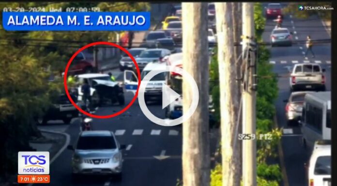 Reportan accidente en la Alameda Manuel Enrique Araujo.