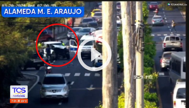 Reportan accidente en la Alameda Manuel Enrique Araujo.