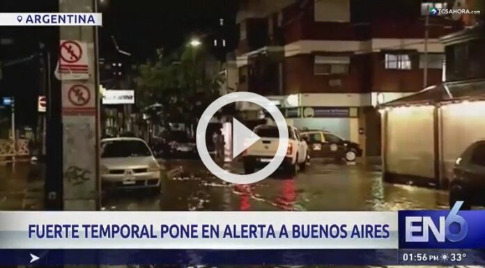 Fuerte temporal deja inundaciones y daños materiales en Argentina.