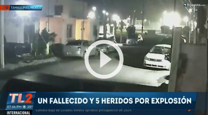 Fuerte explosión deja un fallecido y cinco heridos en Tamaulipas.