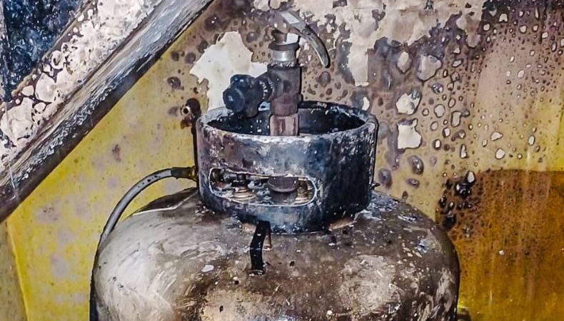 Explosión en tambo de gas en San Jacinto