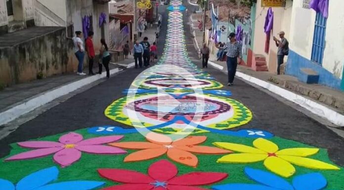 Sensuntepeque prepara la alfombra más grande de El Salvador