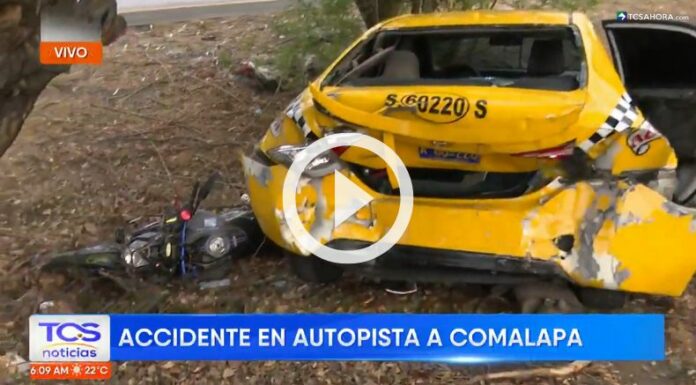 Fuerte accidente de tránsito en la autopista a Comalapa.