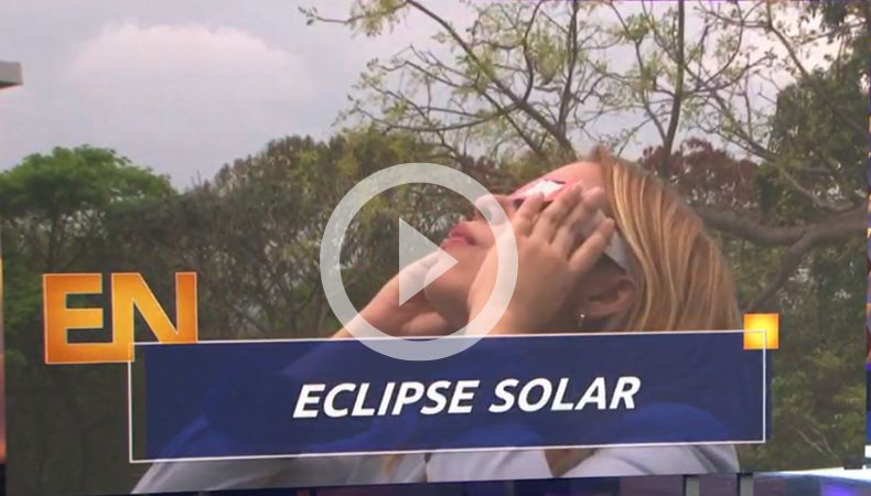 ¡Eclipse solar no puede verse directamente!