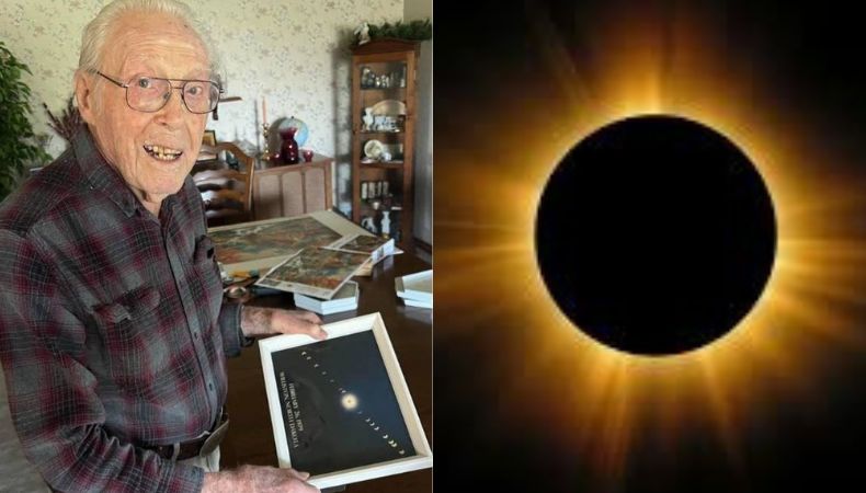 Laverne Biser, el hombre que ha visto 12 eclipses.