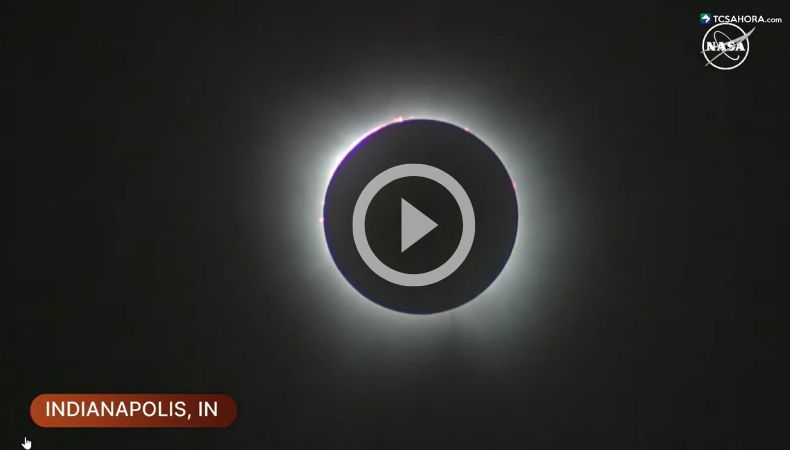 ¡Así se observó el eclipse solar desde Indianápolis!
