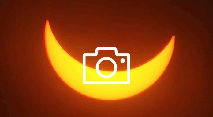 El eclipse desde el lente de un celular