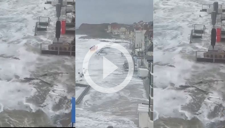 Fuerte oleaje causa daños en las costas de Francia