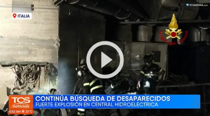 Sigue la búsqueda de desaparecidos tras explosión en central hidroeléctrica.