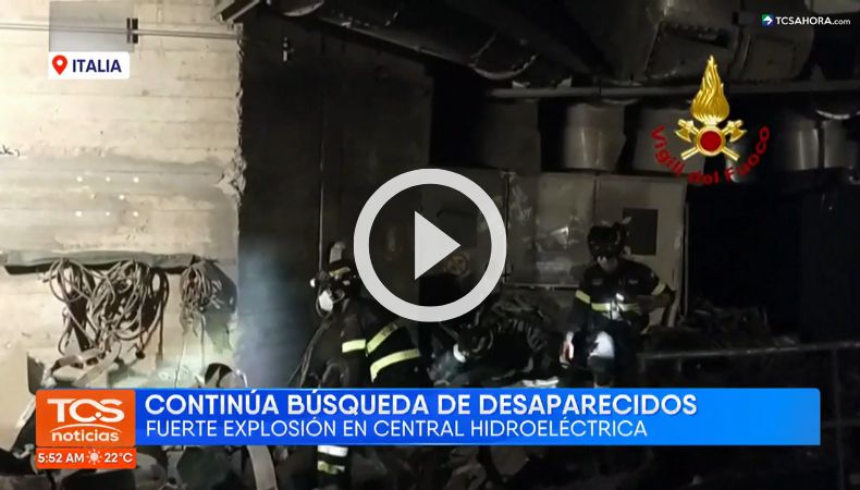 Sigue la búsqueda de desaparecidos tras explosión en central hidroeléctrica.