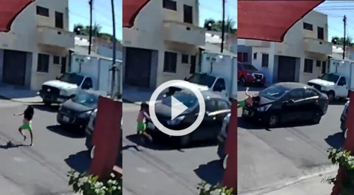 Cámara capta el momento en el que menor de edad fue atropellada.
