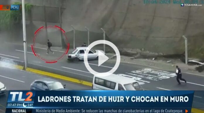 Ladrones trataron de huir y terminaron provocando un accidente.