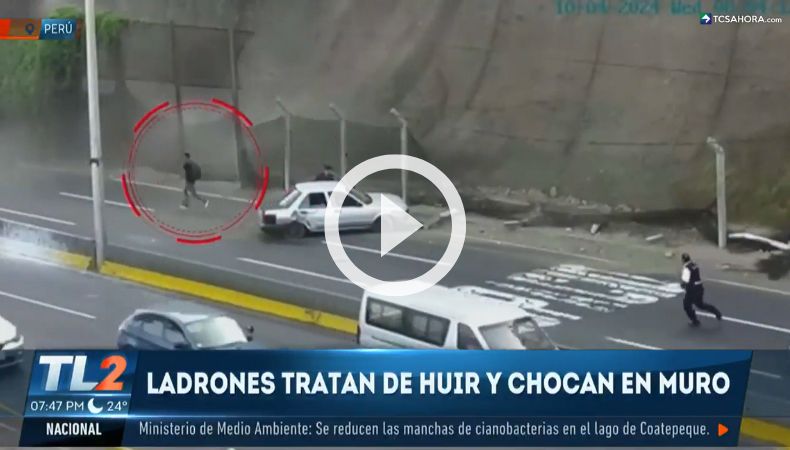 Ladrones trataron de huir y terminaron provocando un accidente.