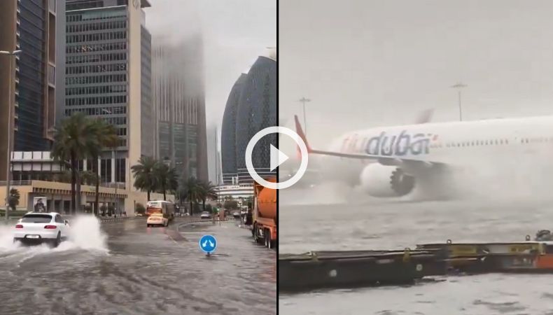 ¡Fuertes lluvias inundan las carreteras de Dubái! Dubái