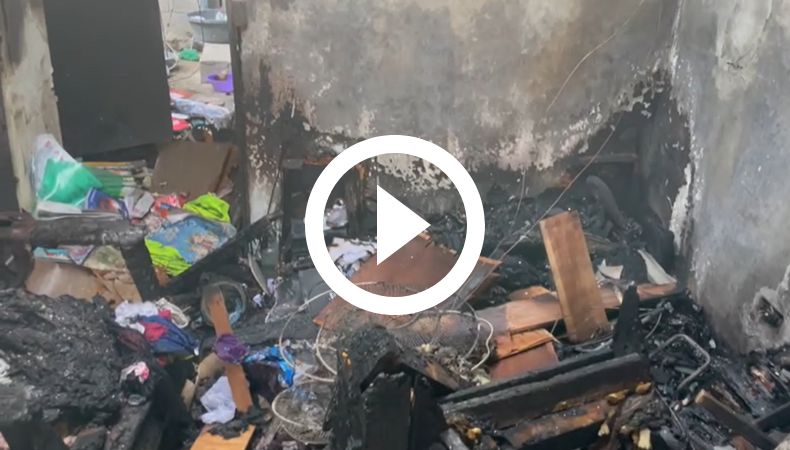 Incendio de vivienda en urbanización El Limón, Soyapango