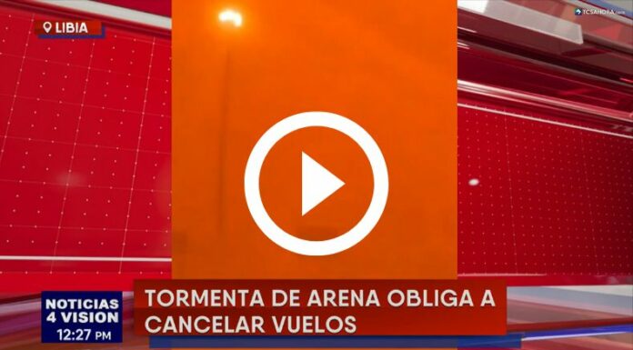 ¡Impresionante tormenta de arena tiñe el cielo de naranja en Libia!