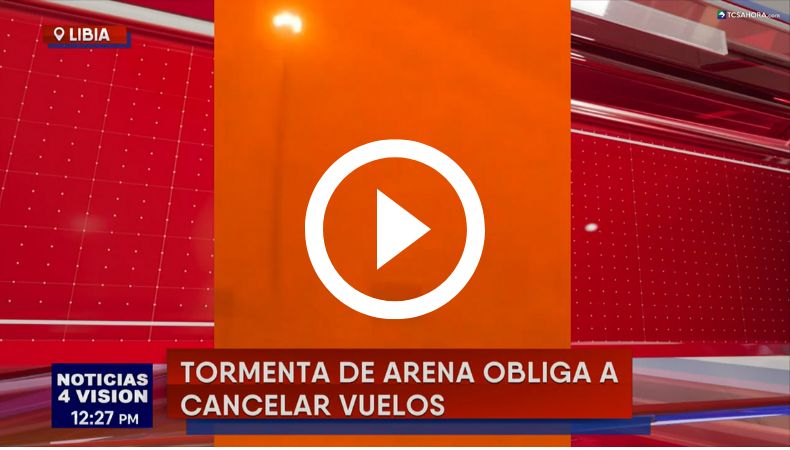 ¡Impresionante tormenta de arena tiñe el cielo de naranja en Libia!