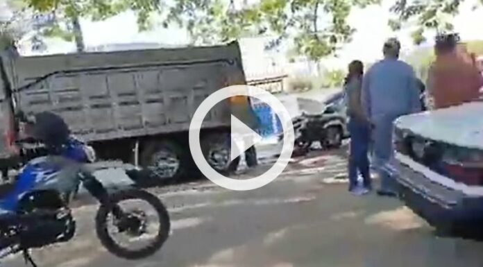 Reportan fuerte accidente de tránsito en las cercanías del desvío a Opico.