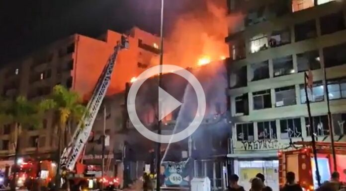 [Video] Varios muertos por voraz incendio en un hotel de Brasil