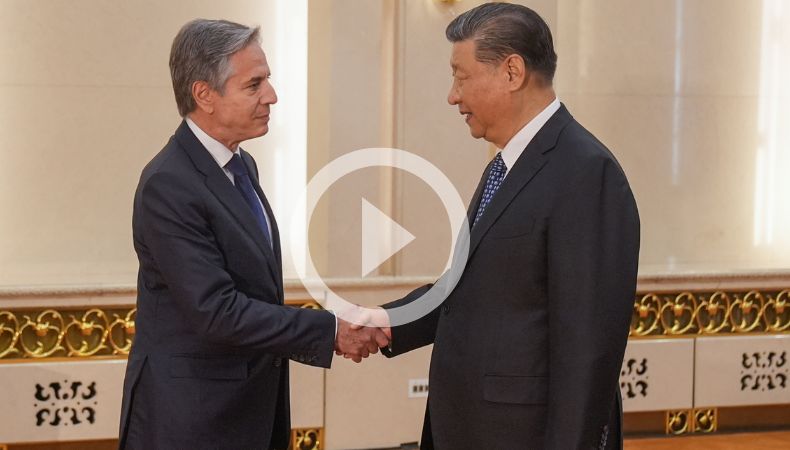 Blinken se reúne con el presidente de China