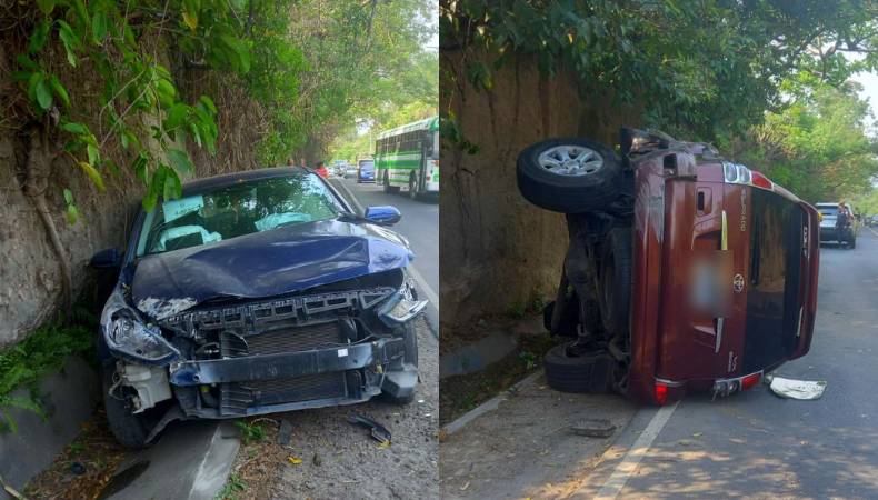 Accidente en San Rafael Cedros deja tres personas lesionadas