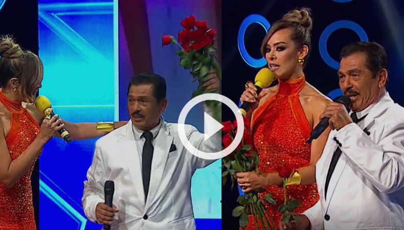 ¡Joan Sebastián sorprende a Luciana Sandoval con un ramo de rosas en “Yo me llamo”!
