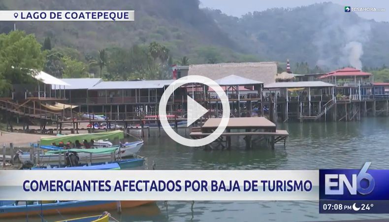 Así se mantiene la emergencia ambiental en el lago de Coatepeque.