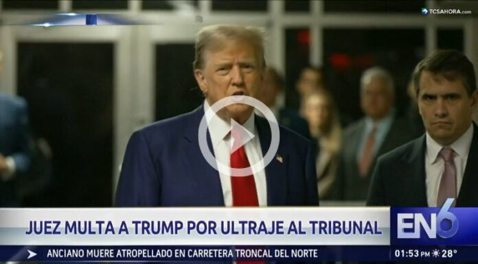 Juez multa a Donald Trump con $9 mil por violar orden de silencio.