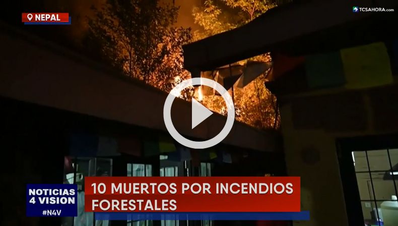 Incendios forestales dejan varios fallecidos en Nepal.