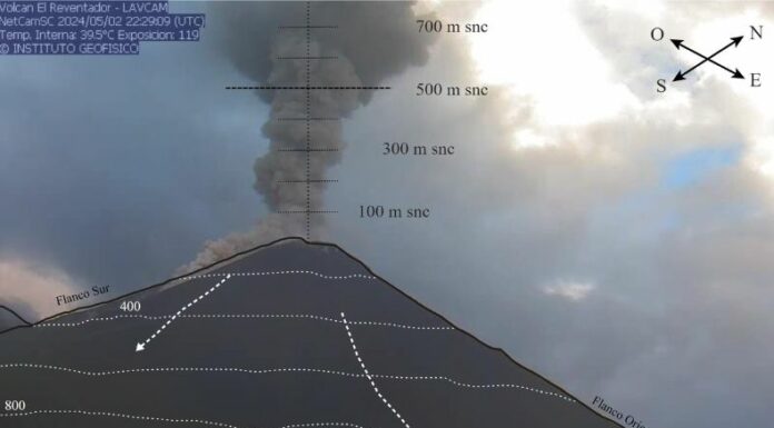 Instituto Geofísico reporta actividad en tres volcanes de Ecuador