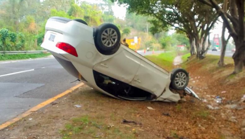 Accidente de tránsito en San Pedro Perulapán