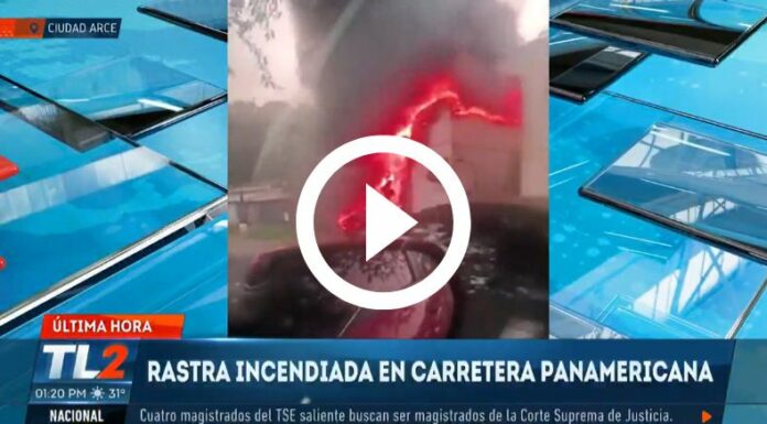 Se reporta cabezal de rastra incendiada en Ciudad Arce