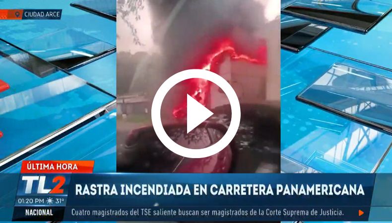 Se reporta cabezal de rastra incendiada en Ciudad Arce