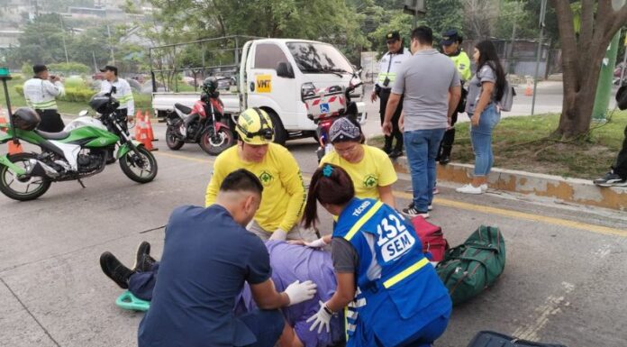 Accidente de tránsito deja un lesionado en la Troncal del Norte.