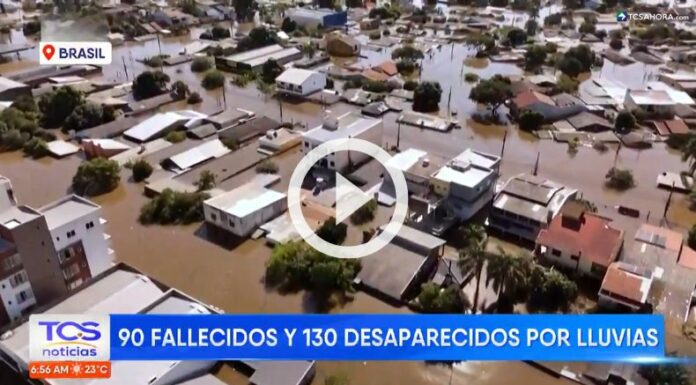 Intensas lluvias dejan más de 90 fallecidos en Brasil.