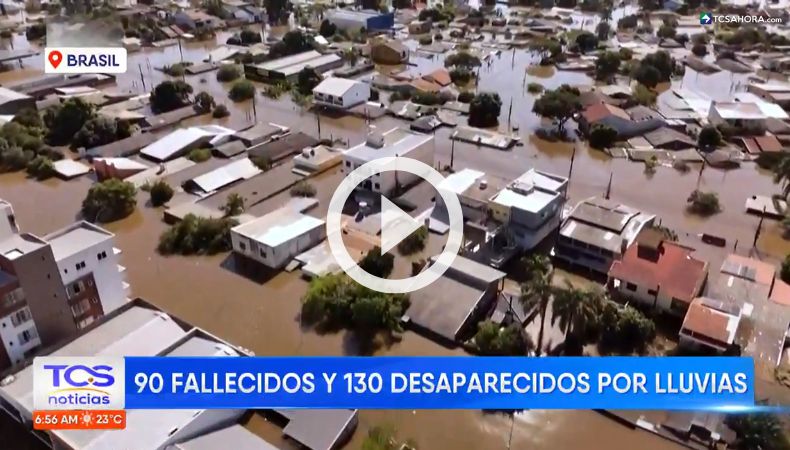 Intensas lluvias dejan más de 90 fallecidos en Brasil.