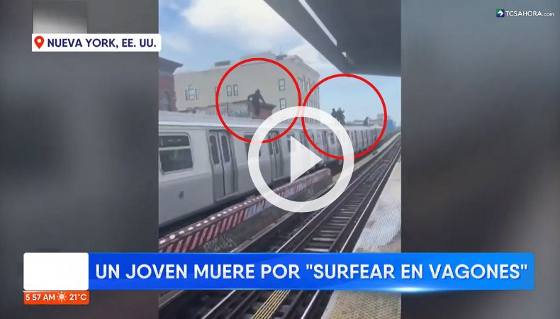 Joven muere tras “surfear” en un tren en movimiento. 