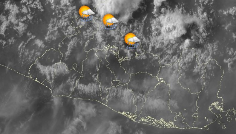 MARN reporta lluvias en algunos puntos del territorio