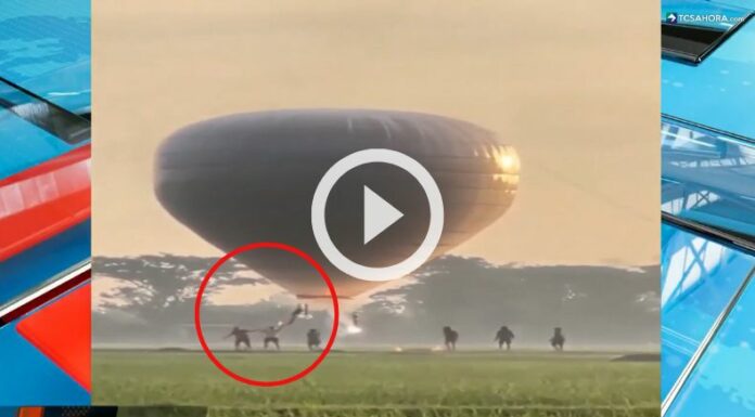 Globo aerostático explota en el aire dejando cuatro lesionados.