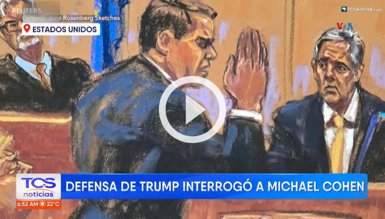 Michael Cohen, exabogado de Trump, fue interrogado por la defensa.