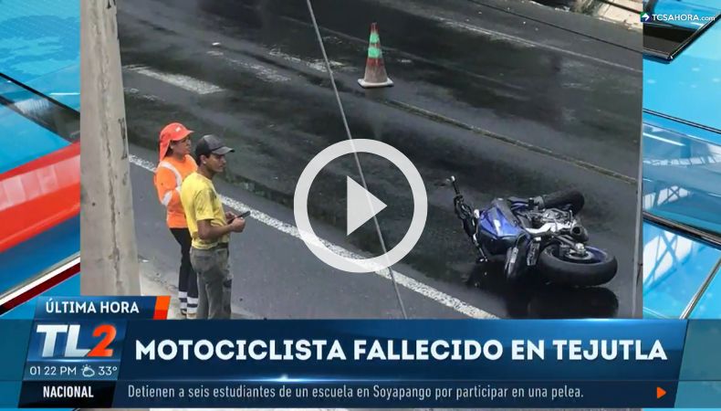 Reportan un motociclista fallecido en Tejutla, Chalatenango.