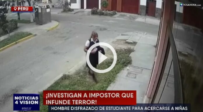Hombre se viste como estudiante para acosar a niñas.