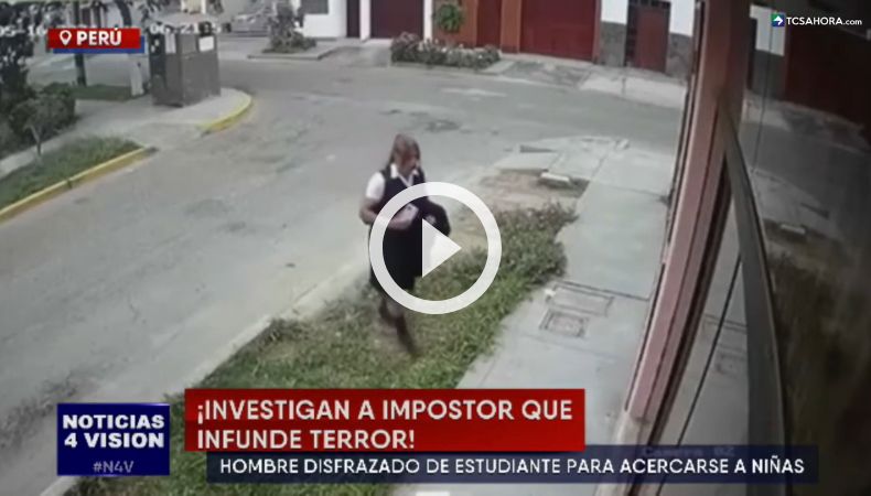 Hombre se viste como estudiante para acosar a niñas.