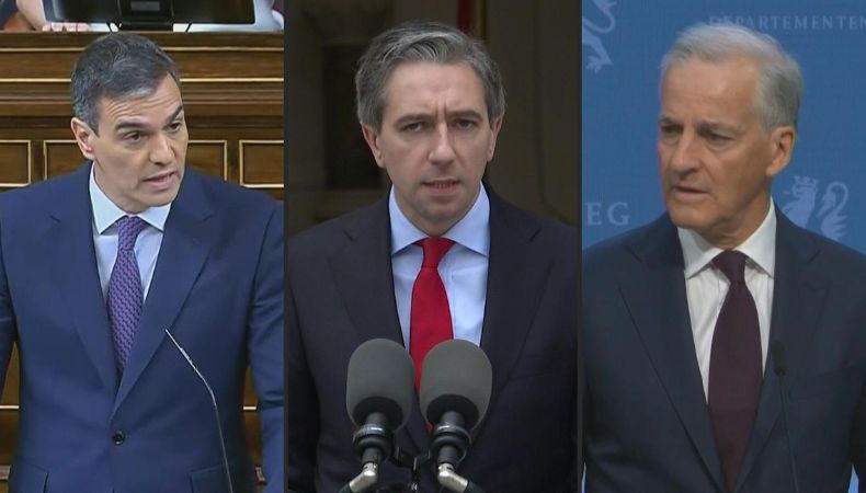España, Irlanda y Noruega reconocerán a Palestina como Estado.
