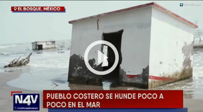 La comunidad que ha sido «tragada» por el mar.