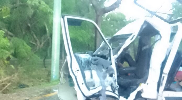 Conductor lesionado tras accidente vial en autopista a Comalapa