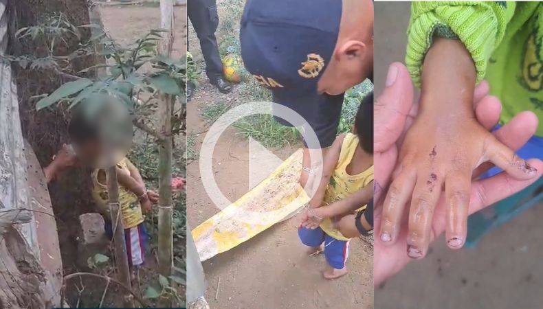 [Video] Rescatan a un pequeño atado de sus manos en Guatemala