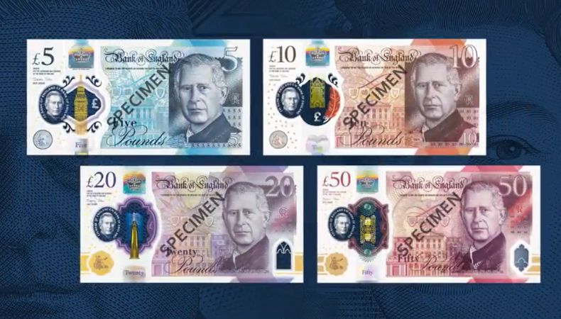 Entran en circulación billetes con la imagen del rey Carlos III.