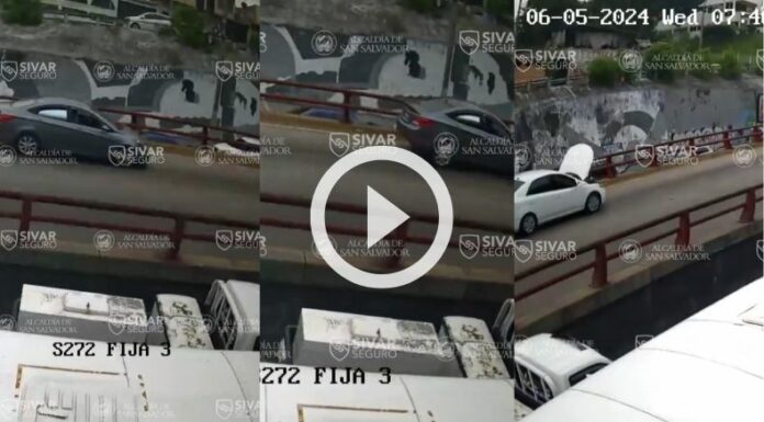 Cámara capta accidente de tránsito en la 49 avenida Sur.